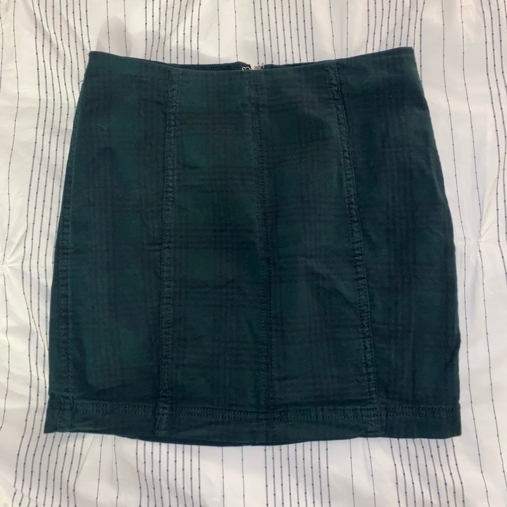 Free People tartan mini skirt size small